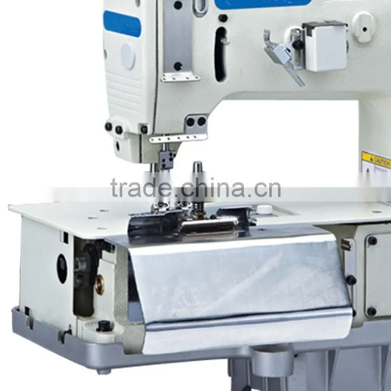 Making Belt Loop With Front Cutter Interlock Industrial Sewing Machine Double Needle Price CS-2001C