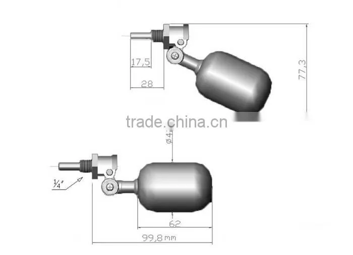 MR8WK-S 1/4"inch Float Type Ball Valve