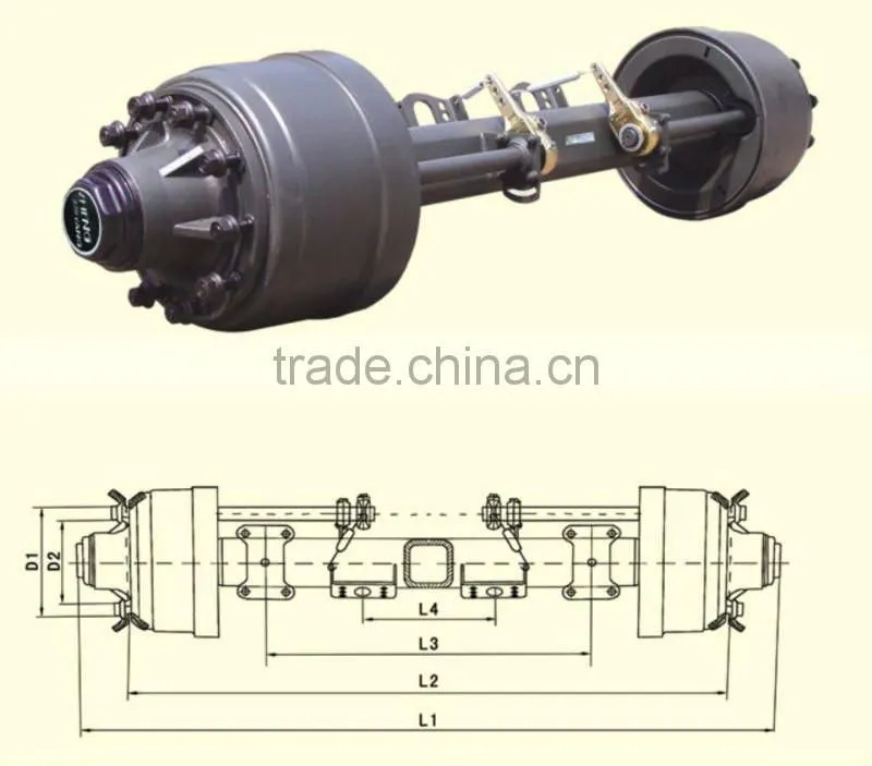 BPW FUWA trailer parts axle / Semi trailer axles tube accessories