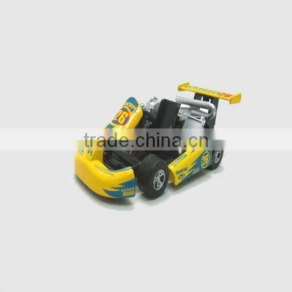 pull back function die cast mini go kart