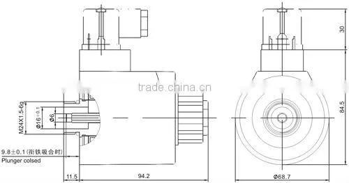 Hydraulic 24VDC & wet-pin type electromagnet coil