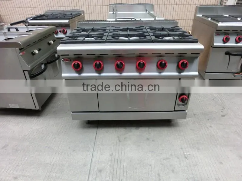 Best quality heavy duty 6 burners gas range