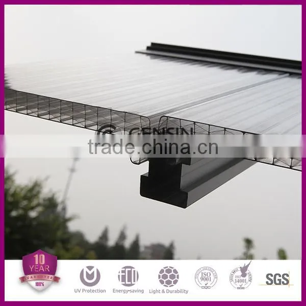 Haining Gensin U-lock multiwall polycarbonate hollow sheet building material