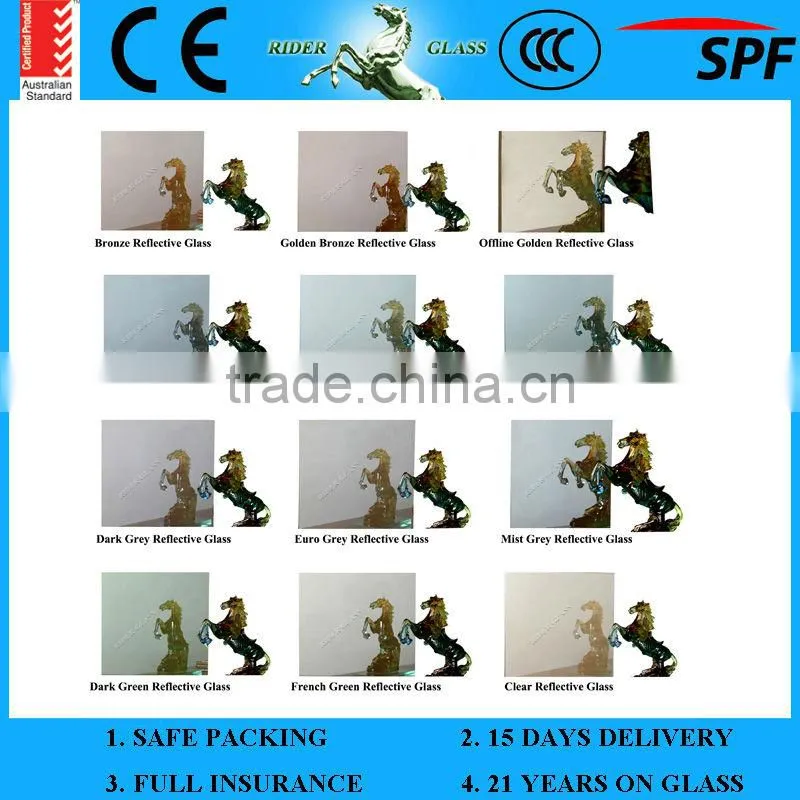 4mm High Quality Heat Reflective Tinted Float Building Glass