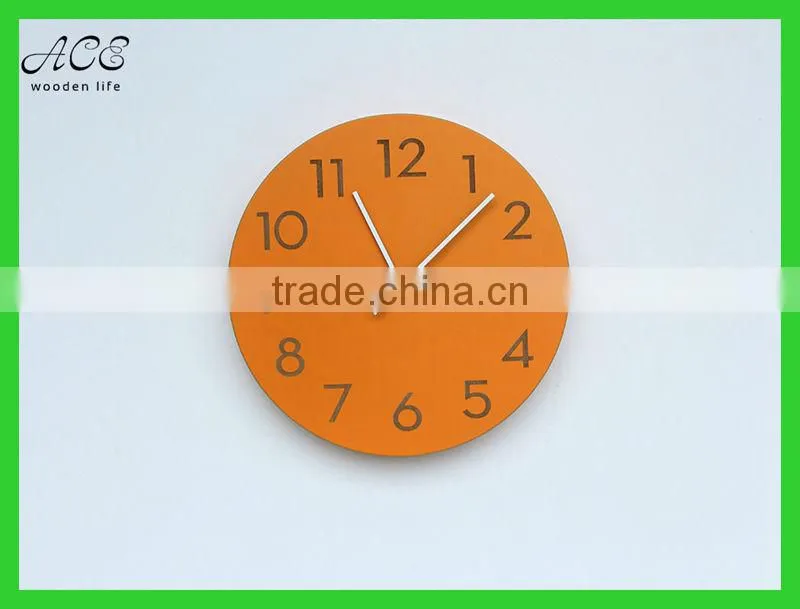 Round wooden wall clock Decorative wooden wall clock