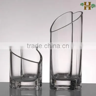 wholesale hand blown decorative glass vases with heart shape