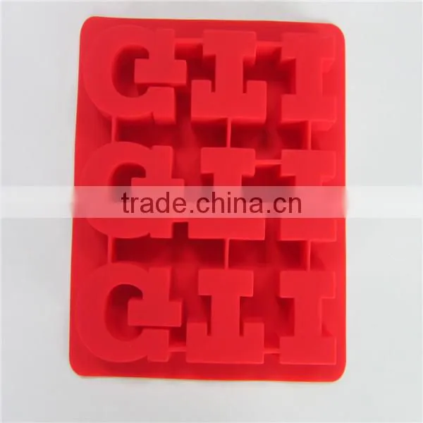 Durable eco-friendly square shape silicone ice tray