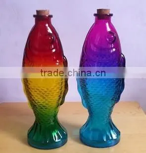 Fish shaped glass bottle, aroma glass bottle