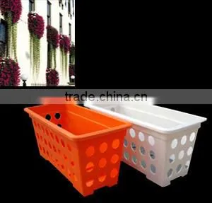 White Rectangular Garden Plastic Pots for Balcony Decoration SL-X109 box planter
