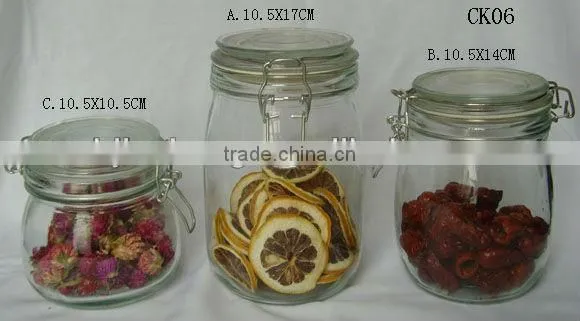 simple hot sale clear round wholesale glass apothecary jar