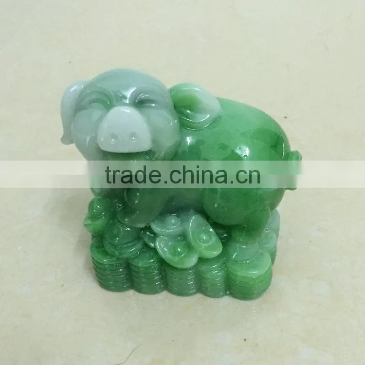 Polyresin lucky pig statue