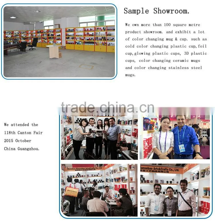 350ml paper inserted double wall Plastic thermos mug