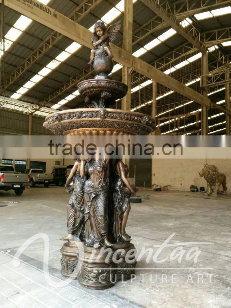 Bronze Water Fountain, Bronze Yard Water Fountain