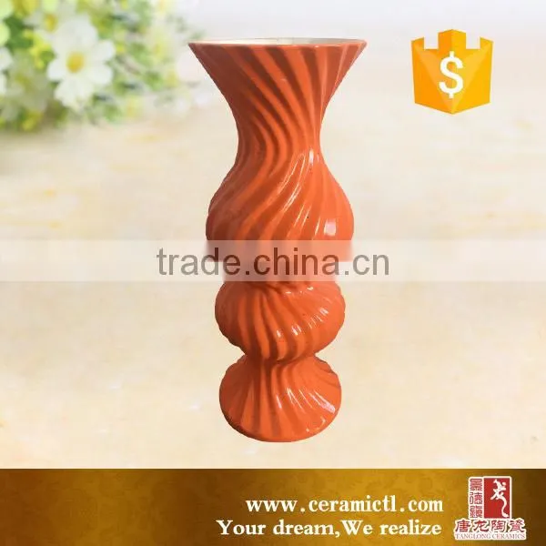 Modern decorative blue glass vase ceramic flower vase