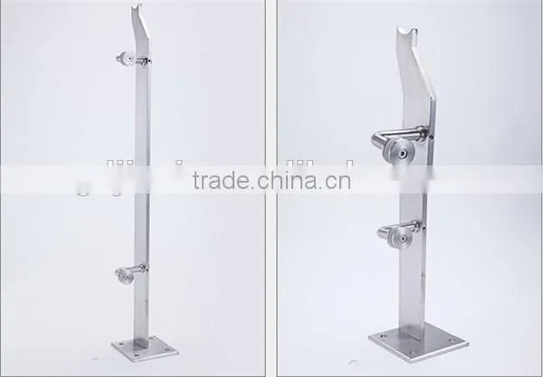 DIY Stainless Steel Glass Balcony Post Glass Balustrade