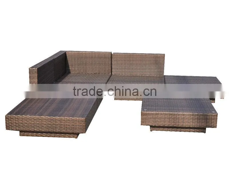 Outdoor Garden Furniture cheap wicker Coffee Table and Sofa set