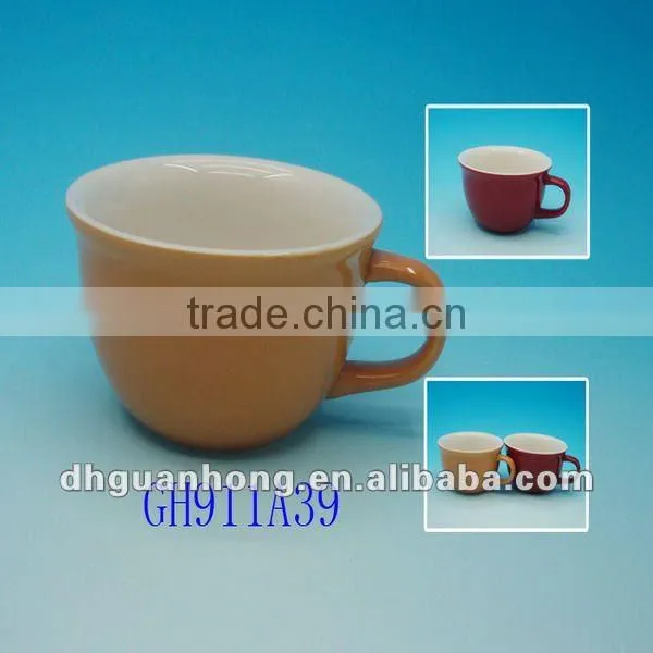 April hot sale white and black ceramic lovers cup