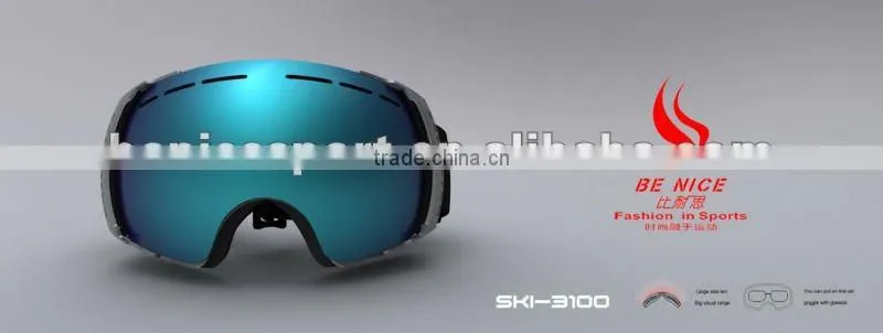 new design fashion wide lens stylish snow goggles