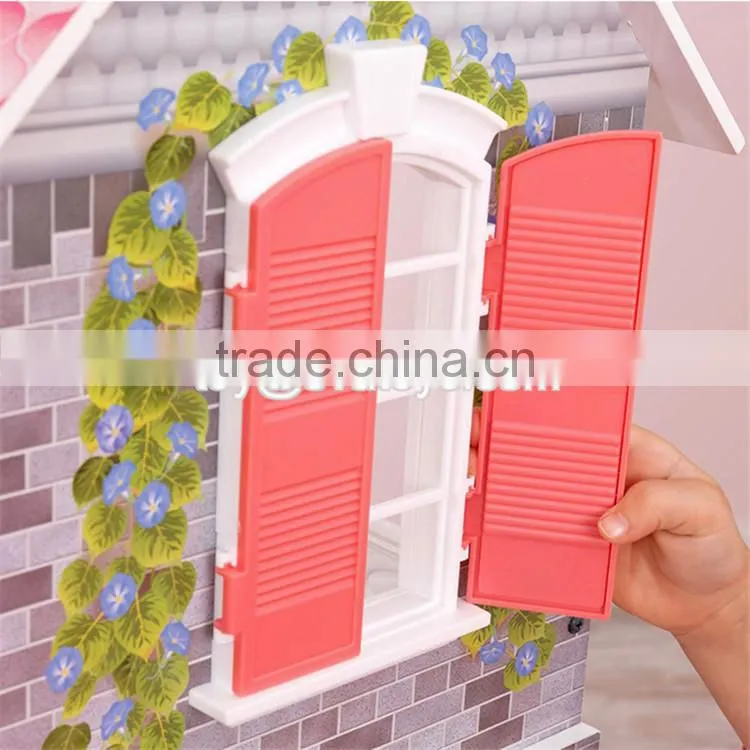 New arrival luxurious and colorful wooden large dollhouse for kids W06A221