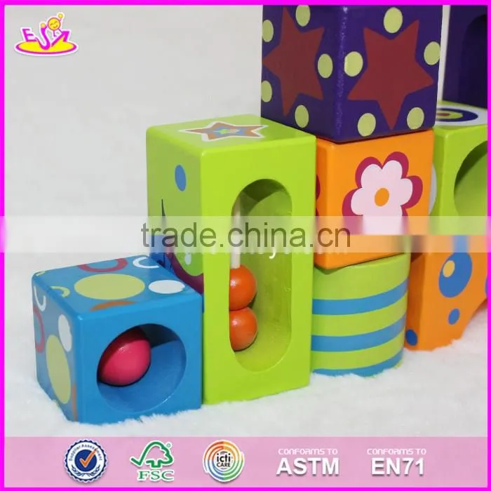 2017 New design children preschool imagination building block wooden bricks toys W13A108