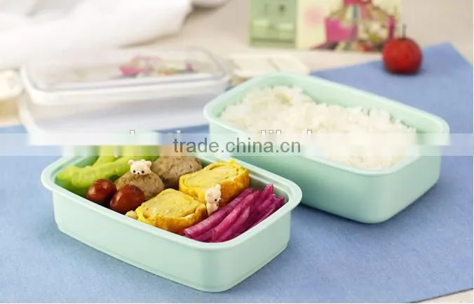 Clear Divided Food Container Bento Lunch Box 4-Compartment Airtight Storage Lid,hot new product for 2015,plastic lunch Bento box