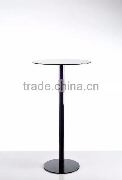 cheap white glass top bar table for dining