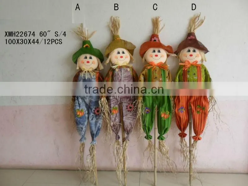 cute scarecrow with stick gift for hollewen