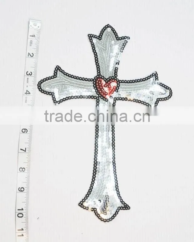 customer sequin bead design letter rhinestone motif