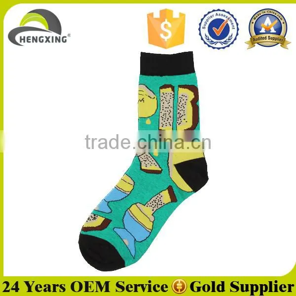 Hot sale Printed foods socks custom