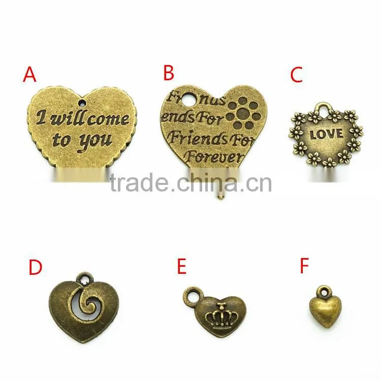 Nice alloy gold bag hanging accessories with crystals,heart chain holder for bag decorative