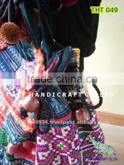 Hmong Embroidered HMONG Hill Tribe Tote Hand Bag