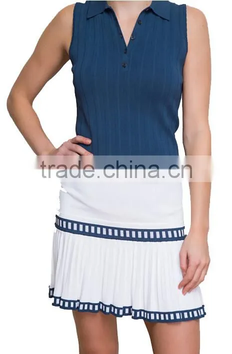 High quality hot sale sleeveless cheap netball dress tennis dress for girls