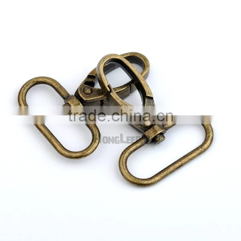 32mm 1.25inch silver nickle, antique brass Alloy Swivel Clasps Snap Key Hooks DIY Key Chain Ring clip buckle HK-012
