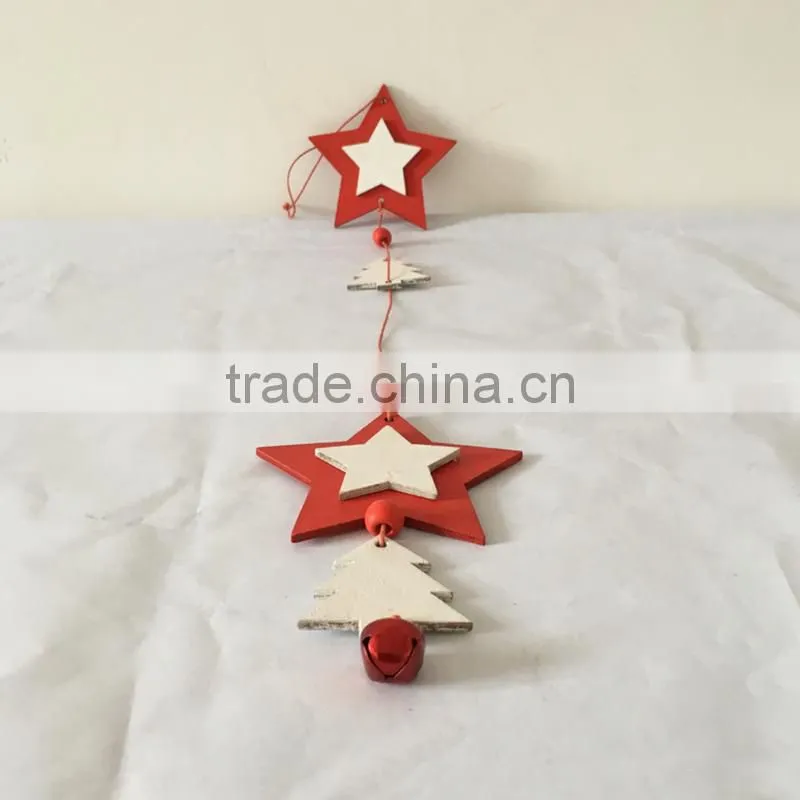 Handmade DIY Christmas Decoration Red Star Hanging Crafts