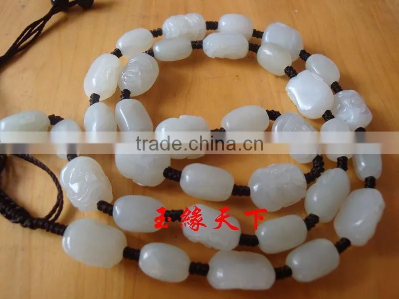 jewels jade Hetian jade jade necklace male eighteen Arhats handmade Jade Pendant Necklace Chain Lanyard Mens Genuine jade stone