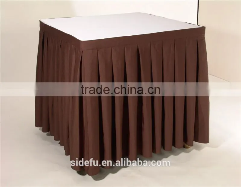 100% Polyester Fancy Banquet Hotel Table Skirt