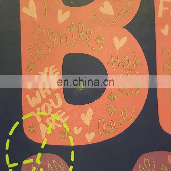 Hardcover colouring light up school note kid book with button