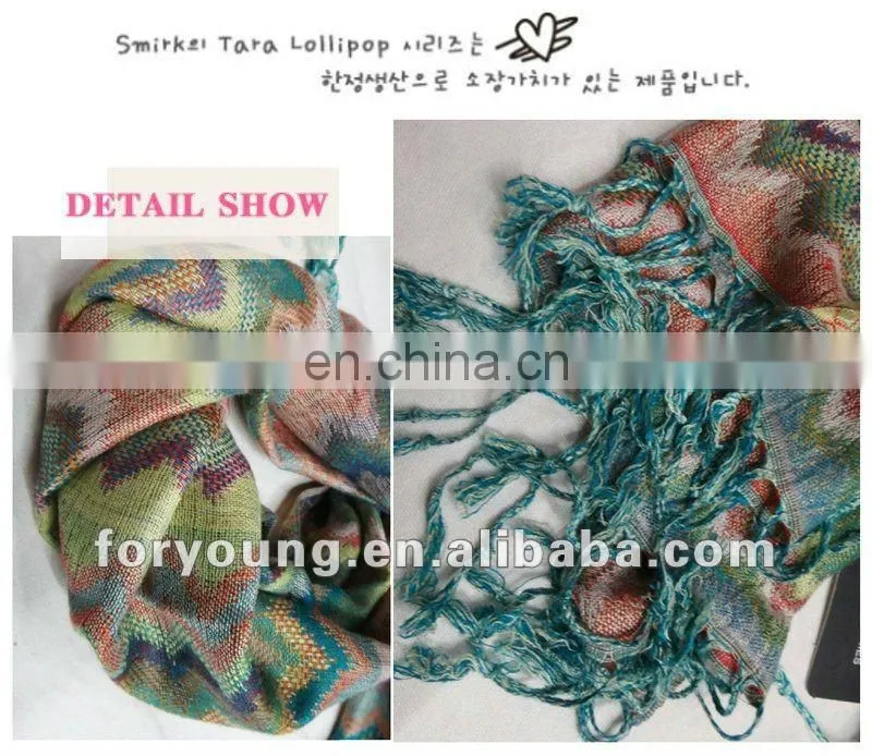 multi colored zigzag pashmina shawls stoles
