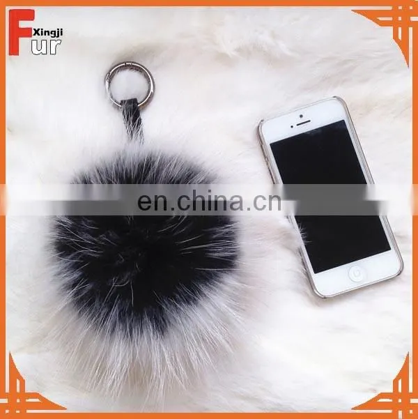 Wholesale Raccoon Fur Keychain Luxury Genuine Raccoon Fur Ball Keychain Fashion Pandent Gift