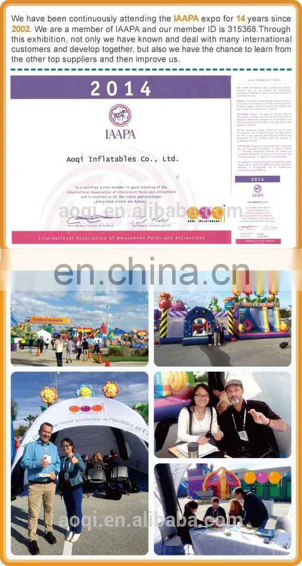 colorful double layer inflatable water roller ball