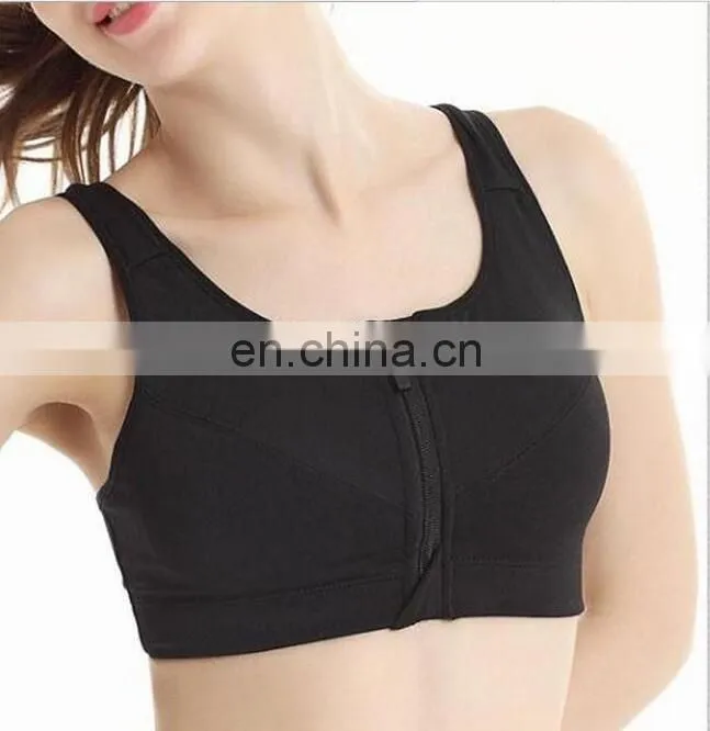 Front zipper high support high-intensity sport bra with mesh sports bra#803