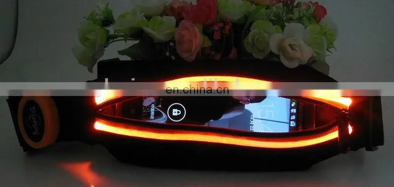 LED waistband for mobile LED belt for key Glow waistband for sport