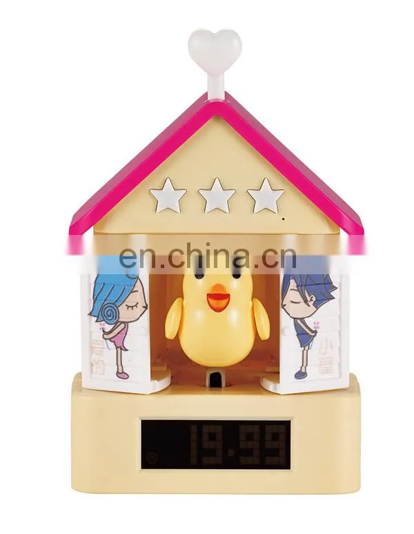 Hot sale bedside creative alarm clock Plastic clocks mart clock