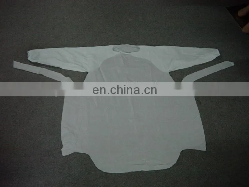 Waterproof Plastic CPE Gown/Disposable Nursing Hospital Gown