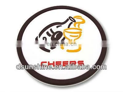 hot sale OEM-factory Embossed / debossed 3D Soft PVC Coaster