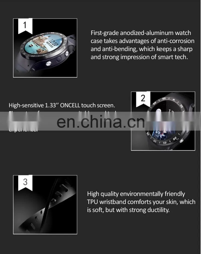 S99A Quad Core 3G Smart Watch GPS WiFi Pedometer Heart Rate Smartwatch