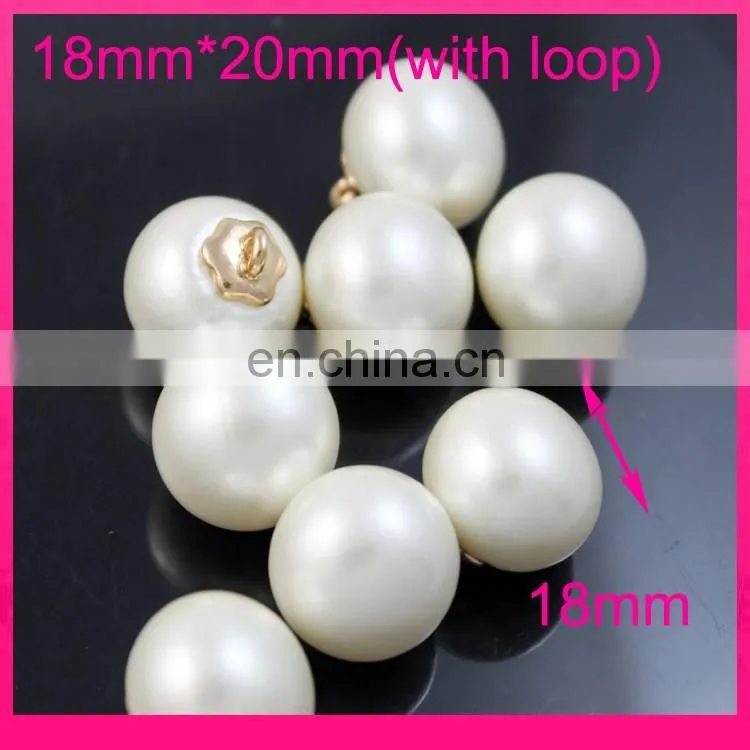 high quality wholesale no scratched decorative pearl button for clothing