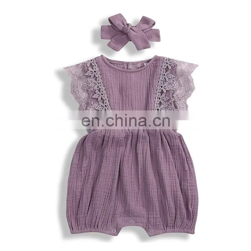 Infant Romper Comfortable Clothing Sleeveless Linen Baby Clothes