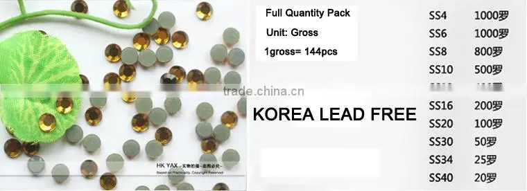 0724C Factory Price China Swainstone Flat Back Lead Free Non Hot Fix Crystal Glass Nail Art Rhinestone