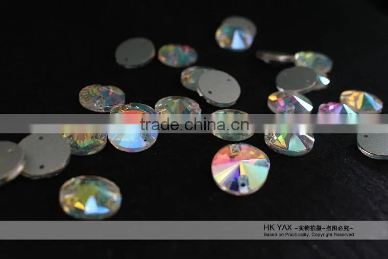0629L China sew on crystal ab rhinestone, crystal ab sew on rhinestone button, wholesale sew on rhinestone crystal ab
